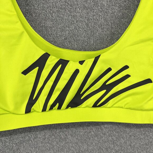 Nike Women's Big Logo Lined Bikini Top Swim NESSC251 312 Green Size Large - Picture 4 of 13